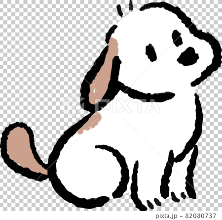 Loose Dog Illustration 2 Color Stock Illustration