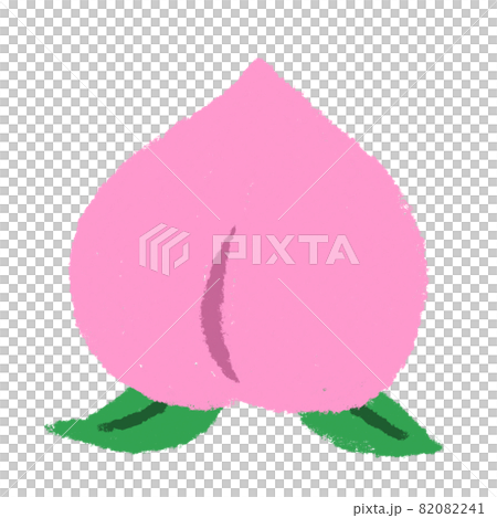 Peach fruit illustration oil pastel watercolor material Peach fruit illustration oil pastel watercolor material 82082241