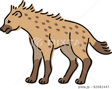 手描き風のハイエナのイラストのイラスト素材 0447