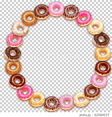 ドーナッツでできた輪_ドーナツのイラスト 82084037