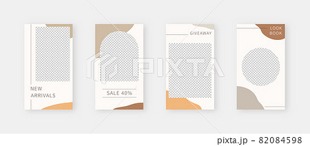 Social media template. Trendy editable social media stories template. Mockup isolated. Template design. Vector illustration. 82084598