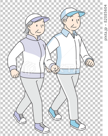 Senior couple walking 82085604