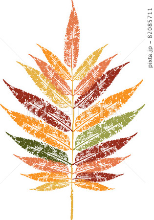 Colored ink print of a fallen autumn leaf. Watercolor leaf. Colored ink print of a fallen autumn leaf. Watercolor leaf. 82085711