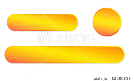 黄色とオレンジのグラデーションの丸いテロップベース 82086858