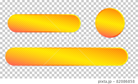 黄色とオレンジのグラデーションの丸いテロップベース 82086858