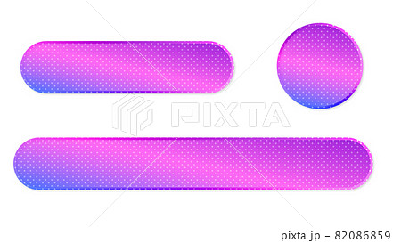 紫ピンクのグラデーションの丸いテロップベース 82086859