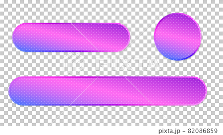 紫ピンクのグラデーションの丸いテロップベース 82086859