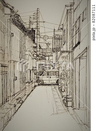 路地の家並み 82087111