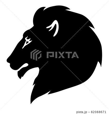 Lion head silhouette icon Lion head silhouette icon 82088671