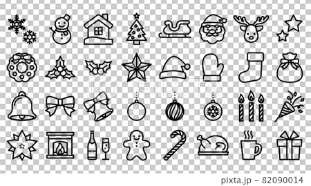 Christmas icon set 82090014