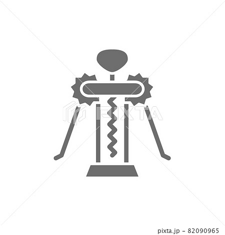 Corkscrew butterfly grey icon. Isolated on white background 82090965