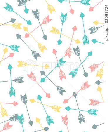 seamless pattern colored arrows on white background 82091724