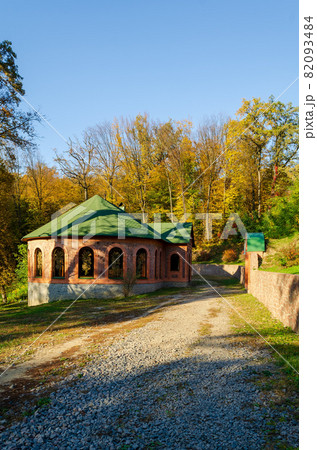 Forest and small house in summer day Forest and small house in summer day 82093484