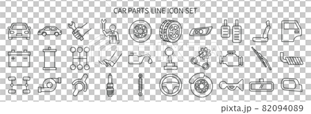 車のパーツアイコンセット 車のパーツアイコンセット 82094089