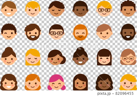 Cute minimal geometric cartoon avatars Cute minimal geometric cartoon avatars 82096455