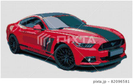 Modern red Ford Mustang. Modern red Ford Mustang. 82096581
