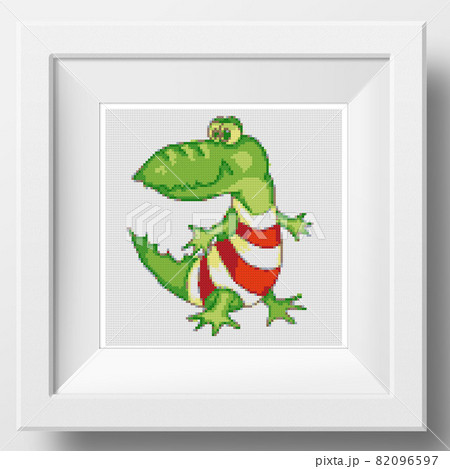 Cartoon animal crocodile on white background. Illustration for the children. Cartoon animal crocodile on white background. Illustration for the children. 82096597