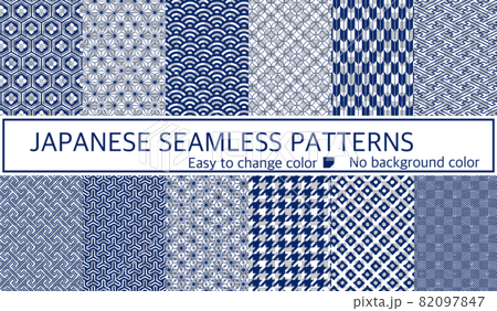 Japanese pattern seamless pattern set Japanese pattern seamless pattern set 82097847