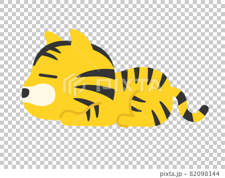 Illustration of a relaxing tiger character Illustration of a relaxing tiger character 82098144