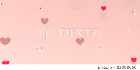 Hearts - Appreciation and love theme - 3D render Hearts - Appreciation and love theme - 3D render 82098660