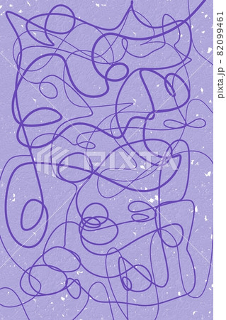 strange messy lines on purple paper textured background, abstract minimalist background wallpaper design 82099461