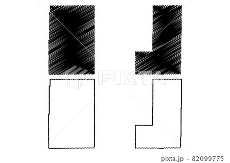 Lincoln and Yuma County, Colorado (U.S. county, United States of America,USA, U.S., US) map vector illustration, scribble sketch Rio Lincoln and Yuma map 82099775