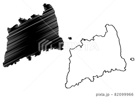 Tartu County (Republic of Estonia, Counties of Estonia) map vector illustration, scribble sketch Tartumaa map 82099966