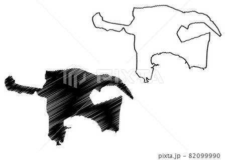 Baku City (Republic of Azerbaijan) map vector illustration, scribble sketch City of Baku map 82099990