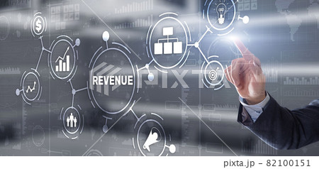 Revenue. Raising income concept. The businessman plans to increase his revenue Revenue. Raising income concept. The businessman plans to increase his revenue 82100151