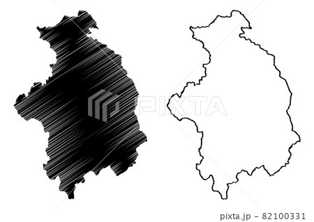 District of Mitrovica (Republic of Kosovo and Metohija, Districts of Kosovo, Republic of Serbia) map vector illustration, scribble sketch Kosovska Mitrovica map.. 82100331