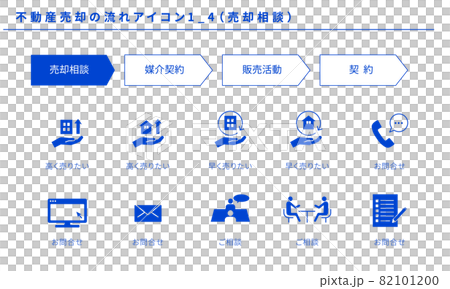 簡單圖標集1_4（銷售諮詢），房地產銷售流程矢量素材 82101200