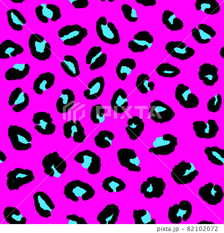 Abstract modern leopard seamless pattern. Animals trendy background. Pink and black decorative vector stock illustration for print, card, postcard, fabric, textile. Modern ornament of stylized skin Abstract modern leopard seamless pattern. Animals trendy background. Pink and black decorative vector stock illustration for print, card, postcard, fabric, textile. Modern ornament of stylized skin 82102072