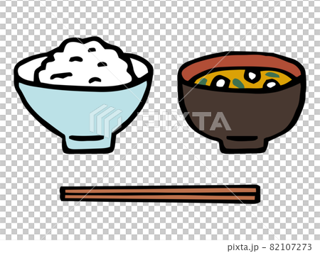 ご飯とみそ汁／食べもの 82107273