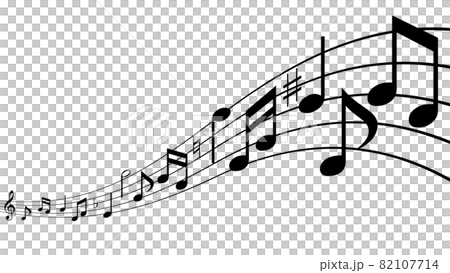 五線譜と音符のイラスト素材 82107714