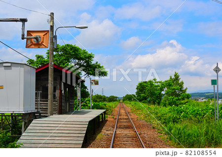 JR北海道 留萌本線 秘境駅 北秩父別駅（晴れ）の写真素材 [82108554