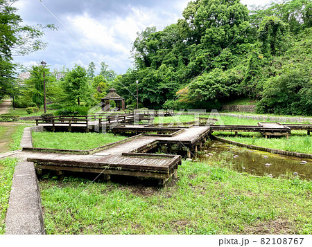 花菖蒲園の小道 82108767