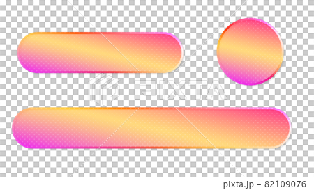 黄色とピンクのグラデーションの丸いテロップベース 82109076