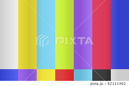 テレビのエラー画面、または放送終了後の画面。のイラスト素材 