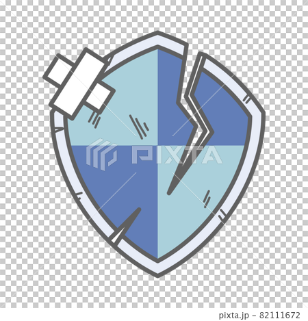 A simple illustration of a damaged shield A simple illustration of a damaged shield 82111672
