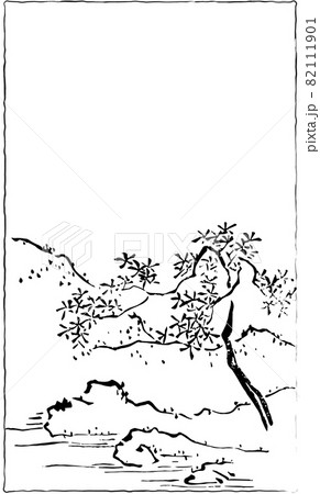 風景メッセージカード:木 風景メッセージカード:木 82111901