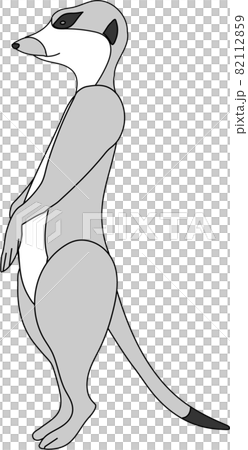 ミーアキャットのイラスト（シルバー） 82112859