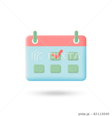 Calendar icon. 3d illustration on white Calendar icon. 3d illustration on white 82113040