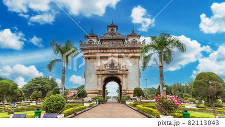 Patuxai literally meaning Victory Gate in Vientiane,Laos 82113043