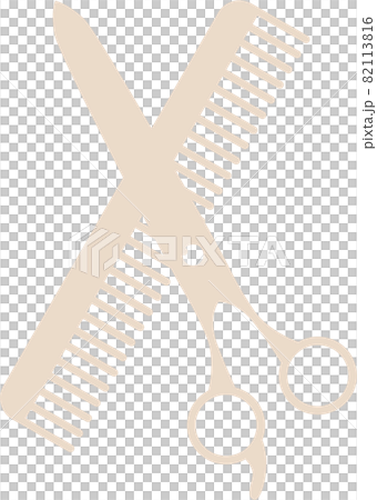 Scissors and comb icon 82113816