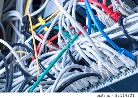 patch cables connected to data router 82114201