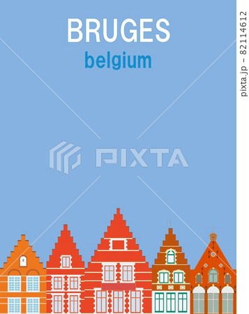 ブルージュ Bruges Brugge ベルギー Belgiumのイラスト素材