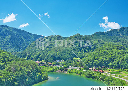 【王滝村の風景 (大滝川)】 長野県木曽郡王滝村野口 82115595