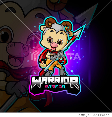 The cute warrior sheep esport logo design The cute warrior sheep esport logo design 82115877