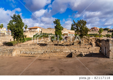 Arab Fortress Alcazaba near Guadiana river in Merida, Spain Arab Fortress Alcazaba near Guadiana river in Merida, Spain 82117118