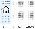 420 solid outlines icons 420 シンプルなラインアイコン 82118085